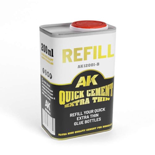 AK Interactive AK12001-B 200 Ml refill Quick cement extra thin