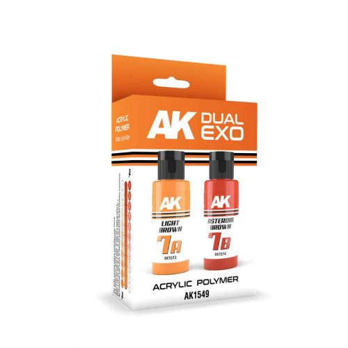 AK Interactive LIGHT BROWN & ASTEROID BROWN DUAL EXO Set