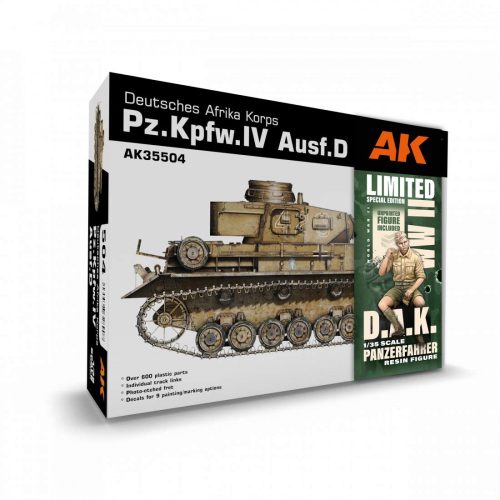 AK-Interactive 1:35 Pz.Kpfw.IV Ausf.D + DAK Panzerfahrer