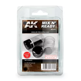 AK Interactive MIX N READY (4 EMPTY JARS WHITH LABELS)
