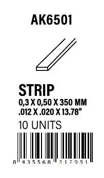 AK-Interactive Strips 0.30 x 0.50 x 350mm - STYRENE STRIP