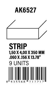 AK-Interactive Strips 1.50 x 4.00 x 350mm - STYRENE STRIP