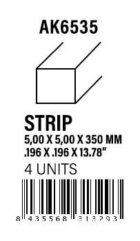 AK-Interactive Strips 5.00 x 5.00 x 350mm - STYRENE STRIP