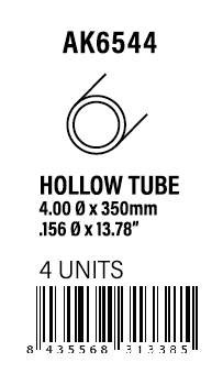 AK-Interactive Hollow tube 4.00dx350mm (W.T. 0,7mm)-STYRENE STRIP