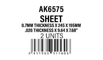 AK-Interactive 0.7mmthickness x 245 x 195mm - STYRENE SHEET