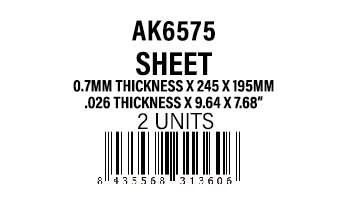 AK-Interactive 0.7mmthickness x 245 x 195mm - STYRENE SHEET