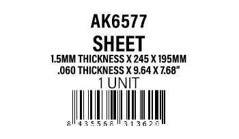 AK-Interactive 1.5mmthickness x 245 x 195mm - STYRENE SHEET