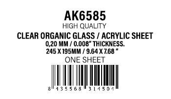 AK-Interactive 0,20 mm/0.008” Thickness-Clear Organic Glass/Acryl