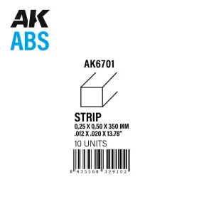 AK Interactive Strips 0.25 x 0.50 x 350mm - ABS STRIP