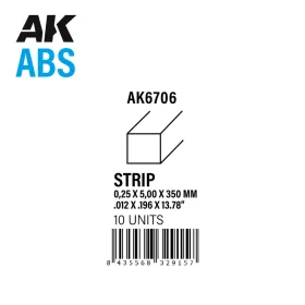 AK Interactive Strips 0.25 x 5.00 x 350mm - ABS STRIP