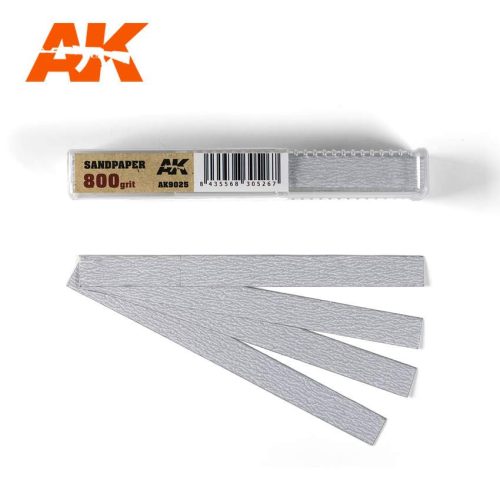 AK Interactive Dry Sandpaper 800 grit x 50 units