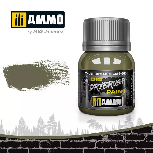 Ammo by Mig DRYBRUSH Medium Olive Green