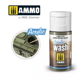 Ammo by Mig ACRYLIC WASH Dark Brown Wash
