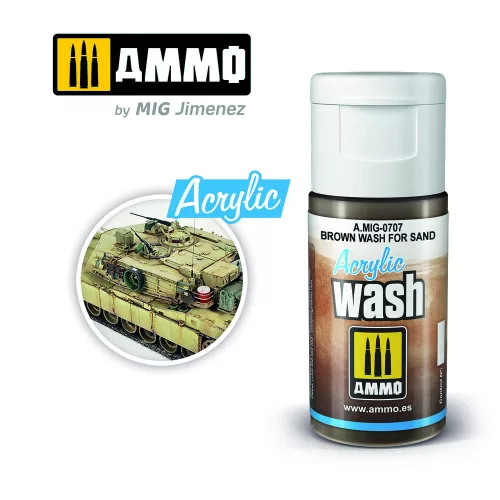 Ammo by Mig ACRYLIC WASH Brown Wash for Sand