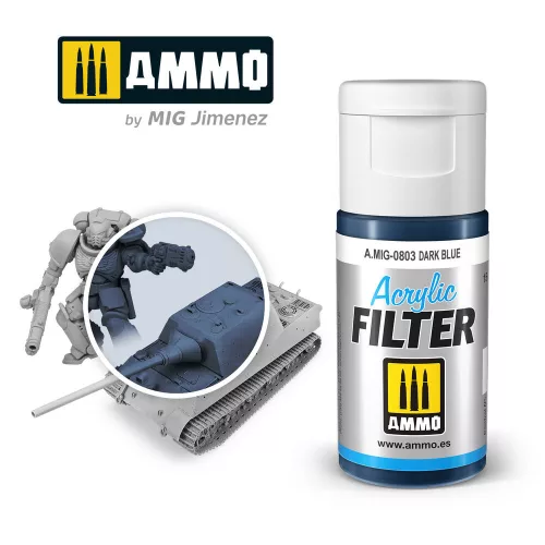 Ammo by Mig ACRYLIC FILTER Dark Blue