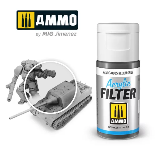 Ammo by Mig ACRYLIC FILTER Medium Grey