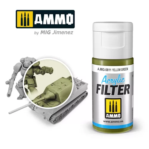 Ammo by Mig ACRYLIC FILTER Yellow Green
