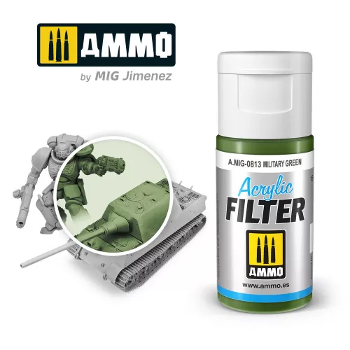 Ammo by Mig ACRYLIC FILTER Military Green