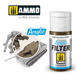 Ammo by Mig ACRYLIC FILTER Medium Brown