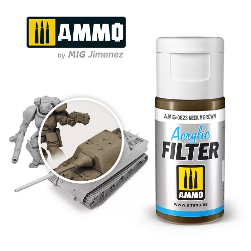Ammo by Mig ACRYLIC FILTER Medium Brown