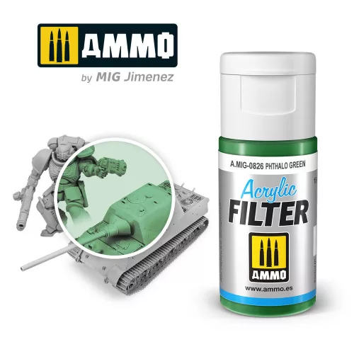 Ammo by Mig ACRYLIC FILTER Phthalo Green