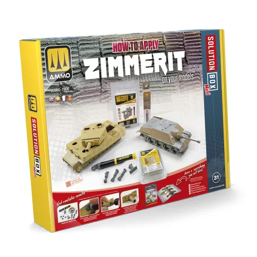 Ammo by Mig SOLUTION BOX MINI 31 - How to Apply ZIMMERIT in scale