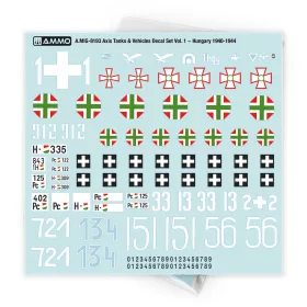   Ammo by Mig Axis Tanks & Vehicles Decal Set Vol. 1 - Hungary 1940-1944