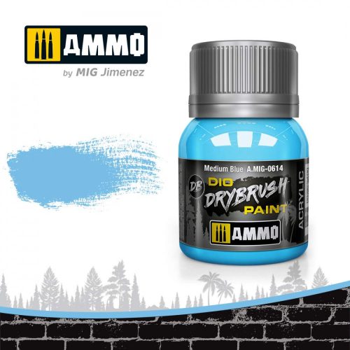 AMMO by Mig Drybrush Medium Blue szárazecseteléshez