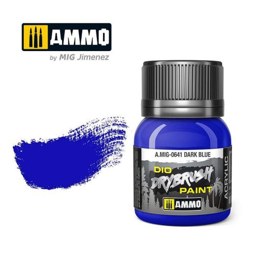 AMMO by Mig Drybrush Dark Blue szárazecseteléshez