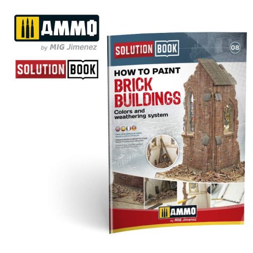 AMMO by Mig How to Paint Brick Buildings SOLUTION BOOK MULTILINGUAL BOOK