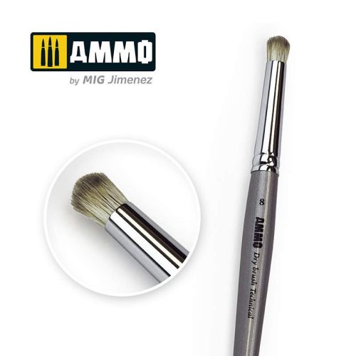 Ammo by Mig 8 AMMO Drybrush Technical Brush