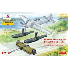 Amodel 1:72 Floats & trolley for Fw-190W-1 fighter