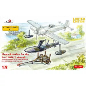 Amodel 1:72 Floats & trolley for Fw-190W-2 fighter