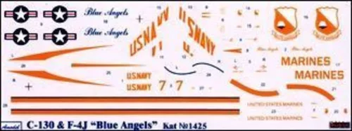 Amodel 1:144 C-130 & F4J 'Blue Angel' Aerobatic team