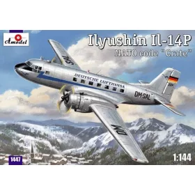 Amodel 1:144 Ilyushin IL-14P DDR Lufthansa civil airc
