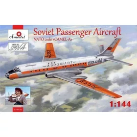 Amodel 1:144 Tupolev Tu-104 airliner,Aeroflot, kit2