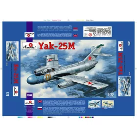 Amodel 1:72 Yakovlev Yak-25M Soviet fighter