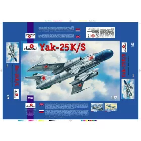 Amodel 1:72 Yakovlev Yak-25K/S Soviet fighter