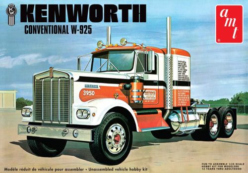 AMT AMT1021 1:25 Kenworth W925 Watkins Conventional Semi Trucker 