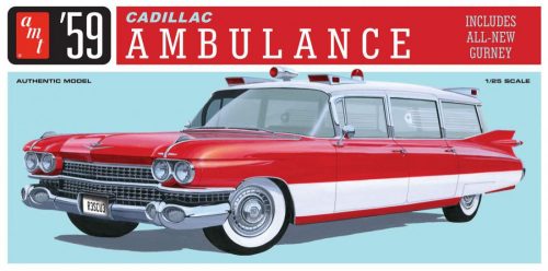 AMT AMT1395 1:25 1959 Cadillac Ambulance w/Gurney