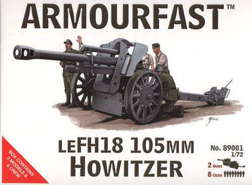 Armourfast 1:72 LeFH18 105mm with crew harcjármű makett