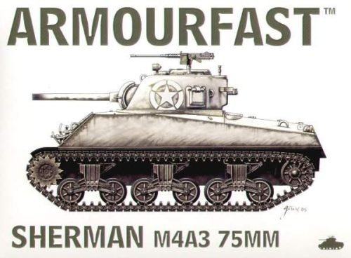 Armourfast 1:72 M4A3 Sherman 75mm gun harcjármű makett