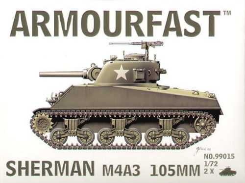Armourfast 1:72 M4A3 Sherman 105mm gun harcjármű makett