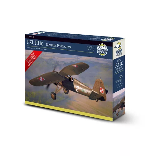 Arma Hobby 1:72 PZL P.11c Pursuit Brigade w/extensive 3D print