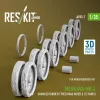 ResKit Models 1:35 Merkava Mk.4 damaged rubber-tyred road wheels (12 pairs) (3D Printed) for Meng / Hobby Boss