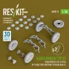 ResKit Models 1:35 Kubelwagen typ.82 road wheels set (5 pcs) off-road tires w/front torsion bar V.2 (3D Printed) for Meng / Dragon / Tamiya