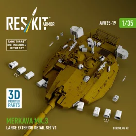   ResKit Models 1:35 Merkava Mk.3 large exterior detail set V1 (3D Printed) for Meng