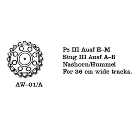   Friulmodel 1:35 Tracks for Pz III (E-M) / Stug III (A-B) Nashorn 36 cm breit Nashorn 36 cm breit