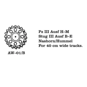   Friulmodel 1:35 Tracks for Pz III (E-M) / Stug III (A-B) Nashorn 40 cm breit Nashorn 40 cm breit