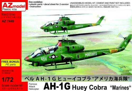 AZ Model 1:72 - BELL AH-1G EARLY ”HUEY COBRA” MARINES AZ7449